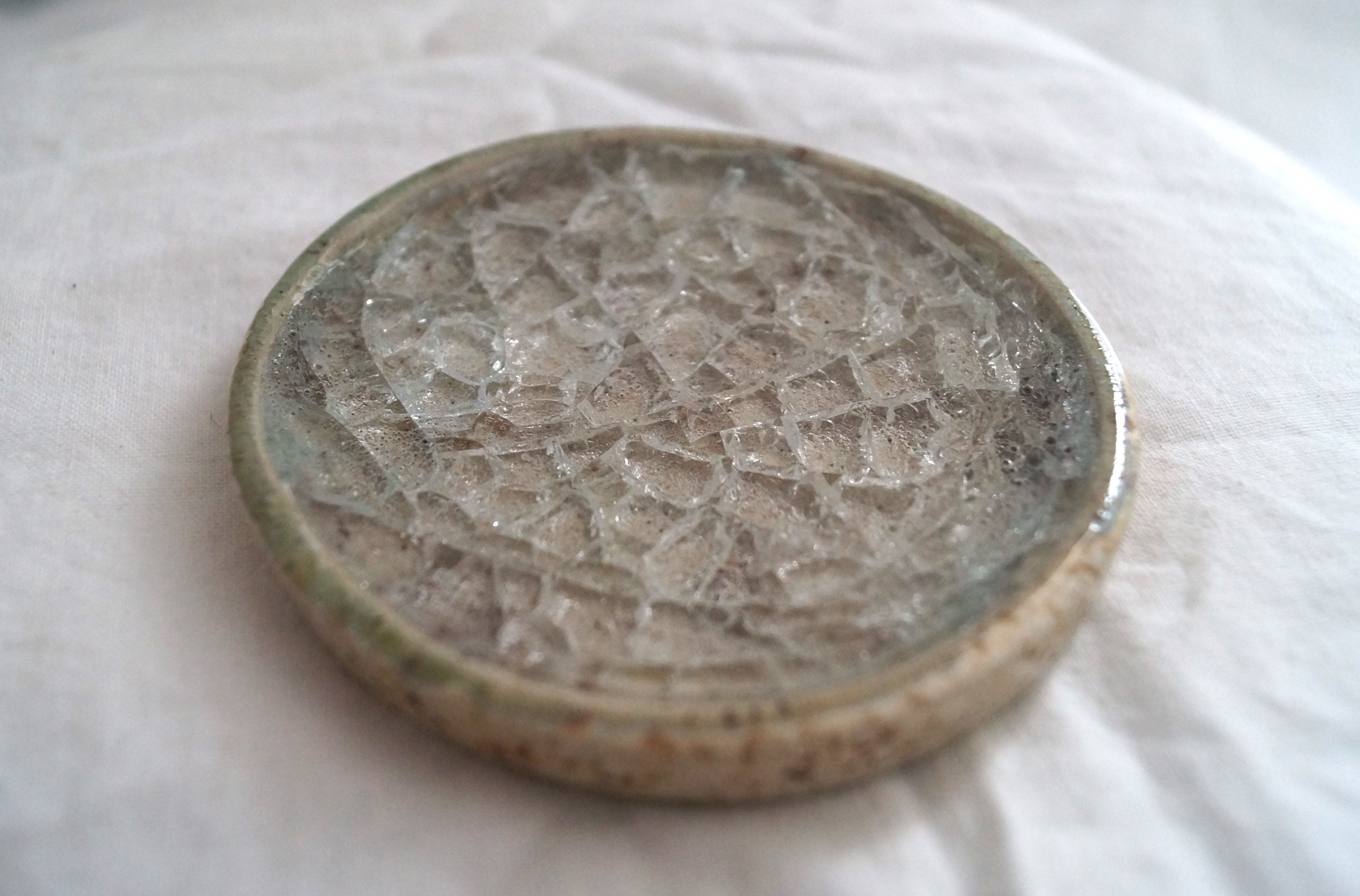 Glass filled coaster