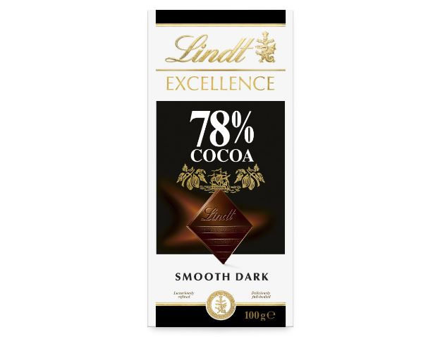 Lindt Excellence 78% Cocoa Smooth Dark Chocolate Block 100g