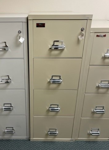 Fire King 4 Drawer Vertical File Cabinet
