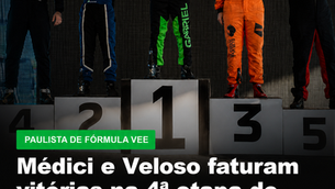 Médici e Veloso vencem a 4ª etapa do Paulista de Fórmula Vee em Interlagos