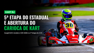Kartódromo Internacional de Guapimirim recebe a 5ª etapa do Campeonato Estadual de Kart 2026 e a abertura do Campeonato Carioca de Kart 2026.