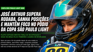José Arthur durante a disputa da 5ª etapa da Copa São Paulo Light de Kart no Kartódromo de Interlagos.