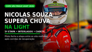 Nicolas Souza supera chuva e fecha a 5ª etapa da Copa São Paulo Light entre os oito da Cadete