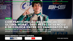 Com participação definida "de última hora", Davi Petecof venceu e se coloca entre os candidatos ao título no Brasília Kart Series