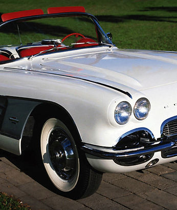 White Vintage Corvette