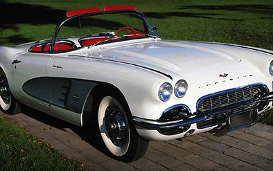 White Vintage Corvette