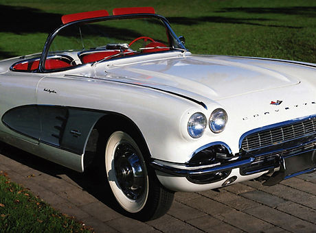 White Vintage Corvette