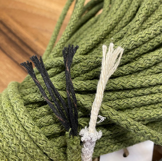 bavlněné šňůry (100% bavlna) detail