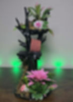 Thumbnail: Tropical Treehouse Jumping Spider Playset 7 Inches W/ Genuine Crystals (Pink)