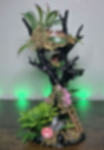 Thumbnail: Tropical Treehouse Jumping Spider Playset 7 Inches W/ Genuine Crystals (Pink)