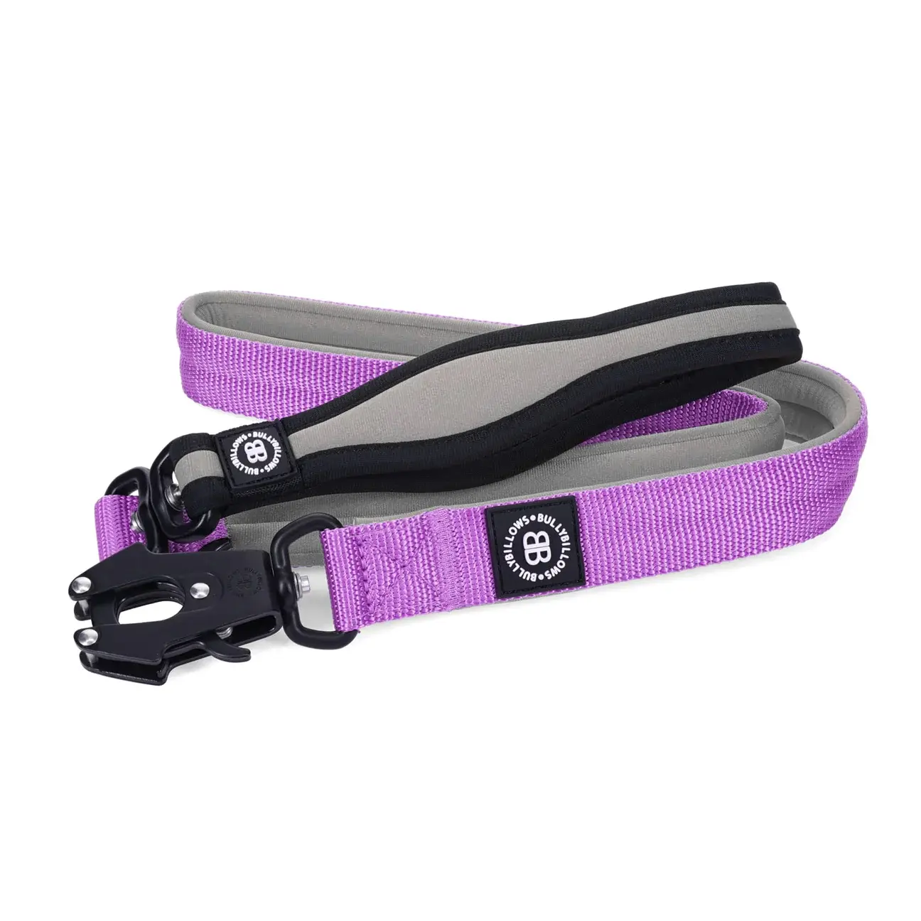 BULLY BILLOWS • NYLON COMBAT LEAD 1.2M • PURPLE & GREY
