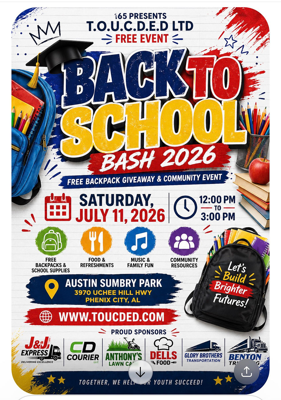 3rd annual back 2 school supply bash
