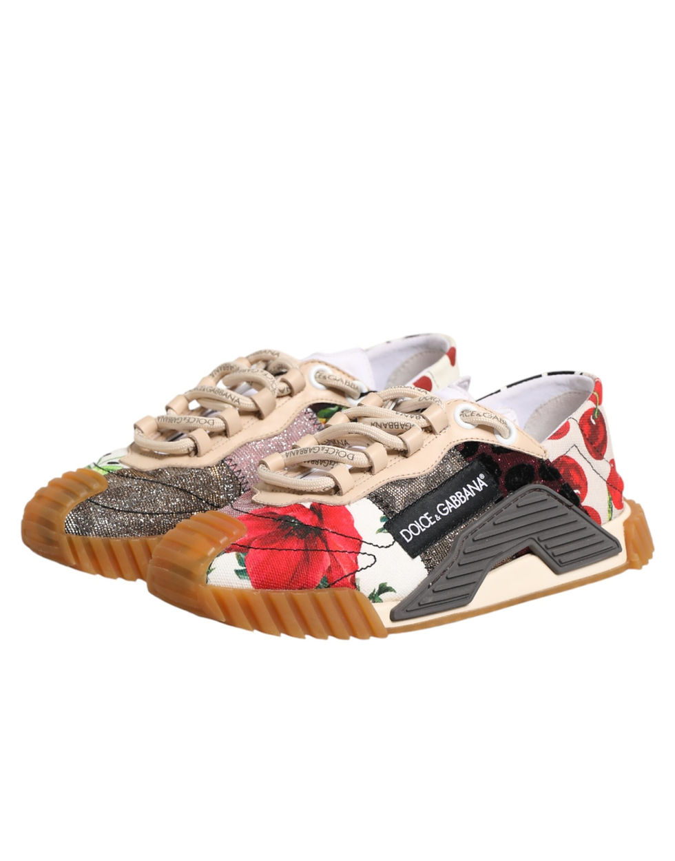 Thumbnail: Dolce & Gabbana Multicolor Logo Low Top NS1 Sneakers Shoes