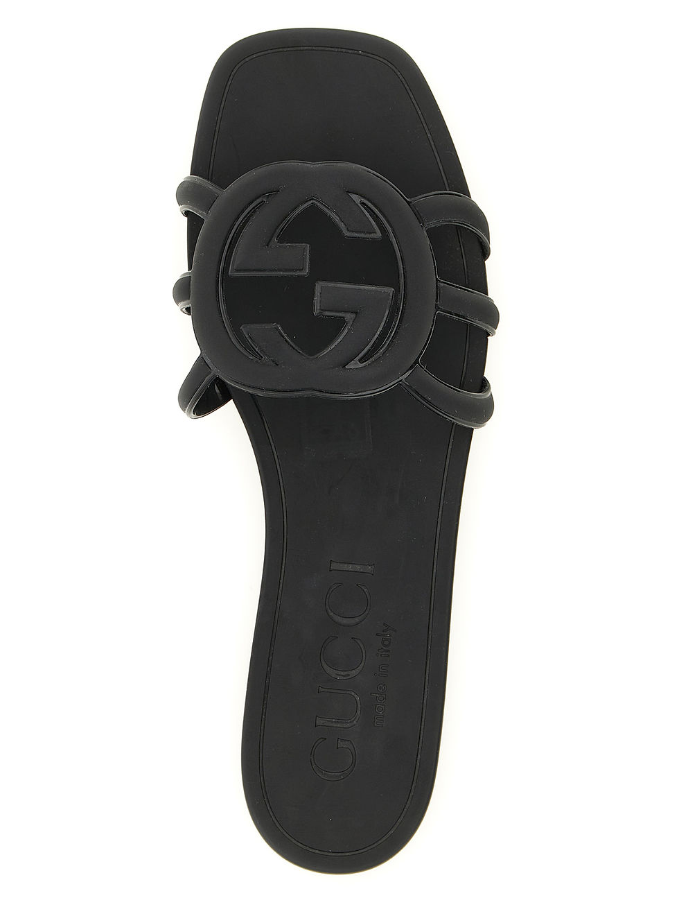 Thumbnail: Gucci Black Rubber Slides