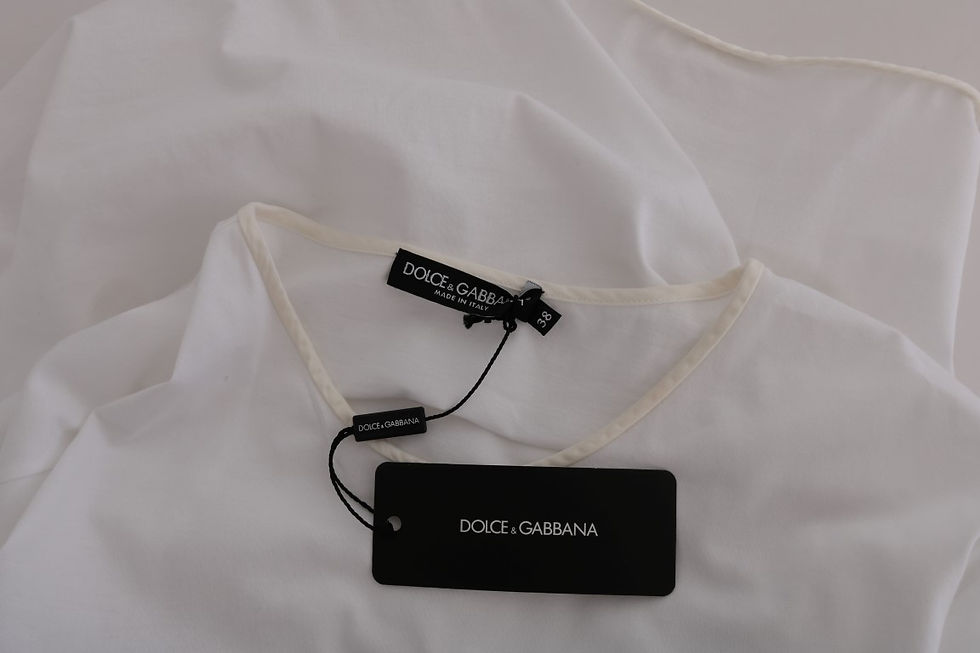 Thumbnail: Dolce & Gabbana White Cotton Silk T-Shirt