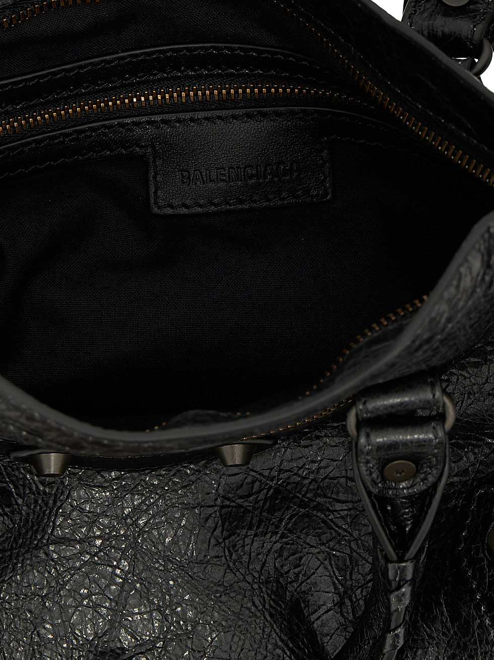 Thumbnail: Balenciaga Black Lamb Leather Handbag