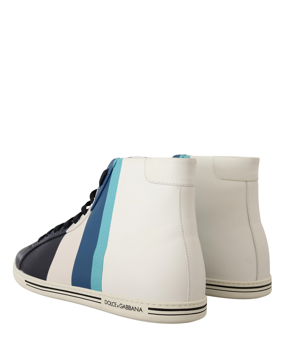 Thumbnail: Dolce & Gabbana Multicolor Leather Mid Top Sneakers Shoes
