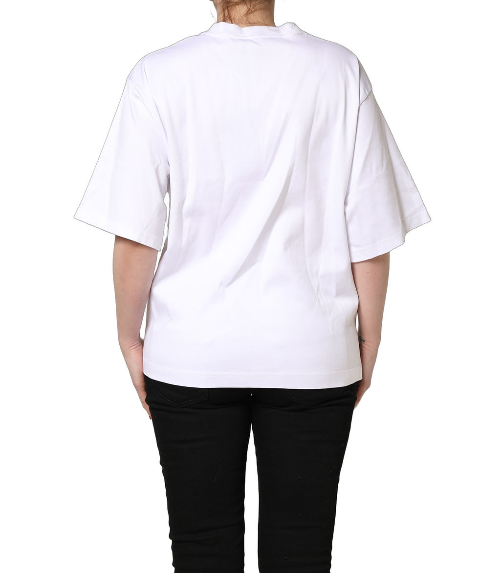 Thumbnail: Dolce & Gabbana White I'm A Super Model Fan Print Jersey T-shirt