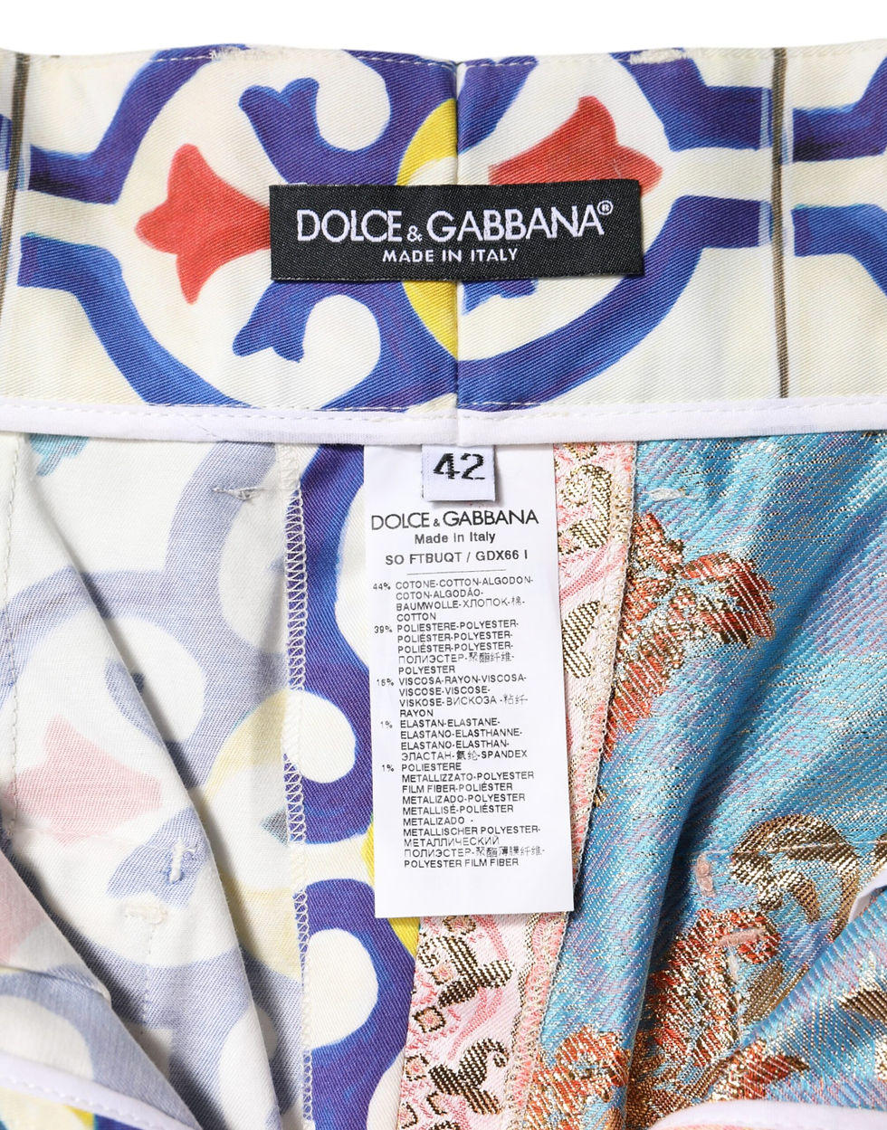 Thumbnail: Dolce & Gabbana Multicolor High Waist Women Hot Pants Shorts