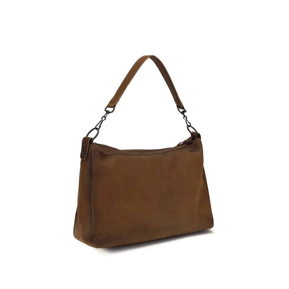 Thumbnail: Balenciaga Brown Lamb Ovis Aries Shoulder Bag