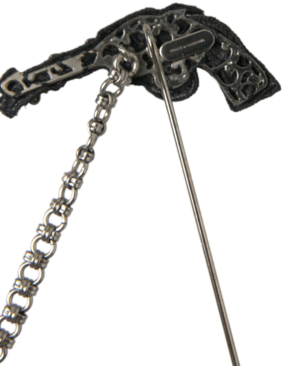 Thumbnail: Dolce & Gabbana Brass Copper Silk Revolver Gun Men Brooch Lapel Pin