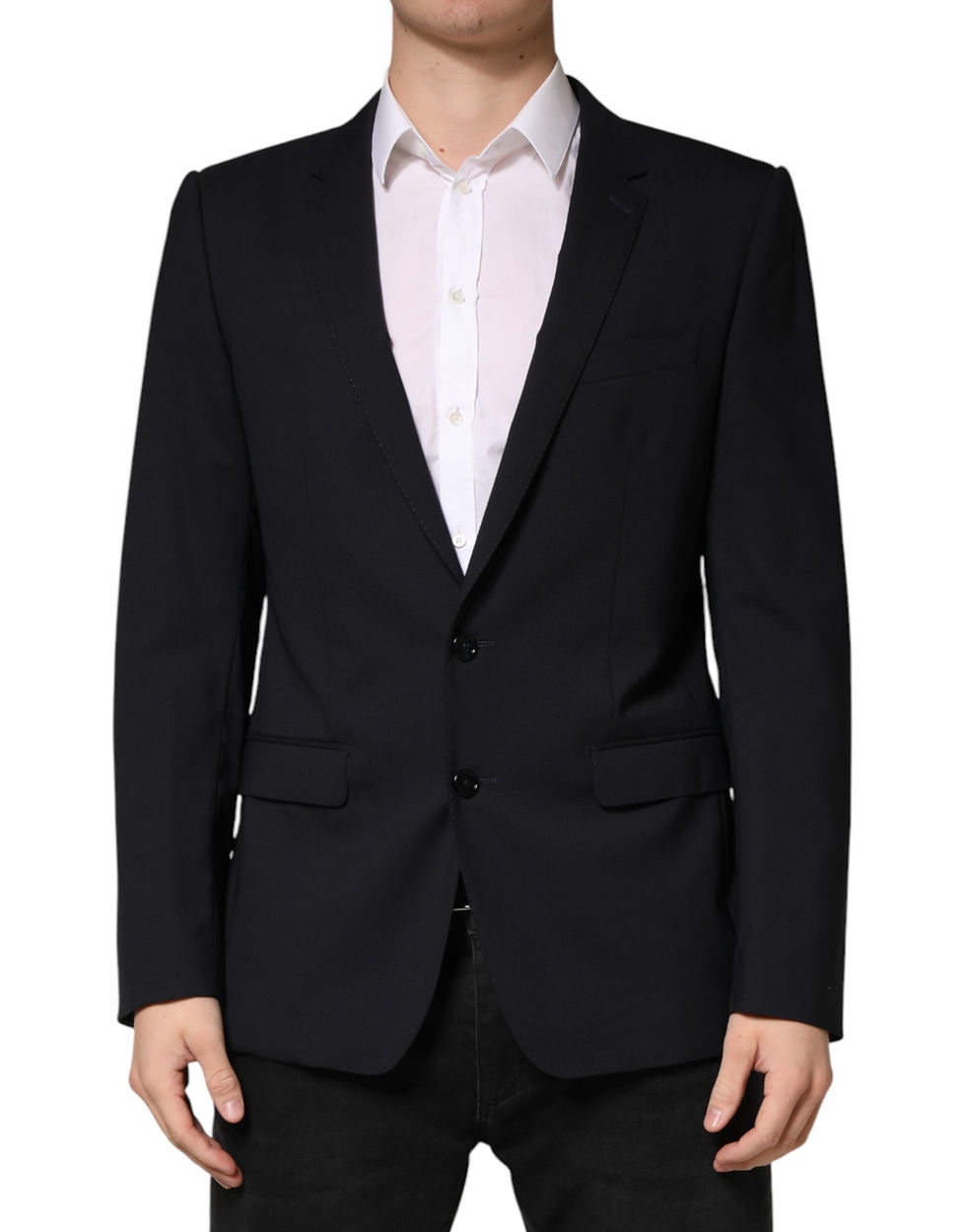 Thumbnail: Dolce & Gabbana Black Wool Single Breasted 2 Button Blazer
