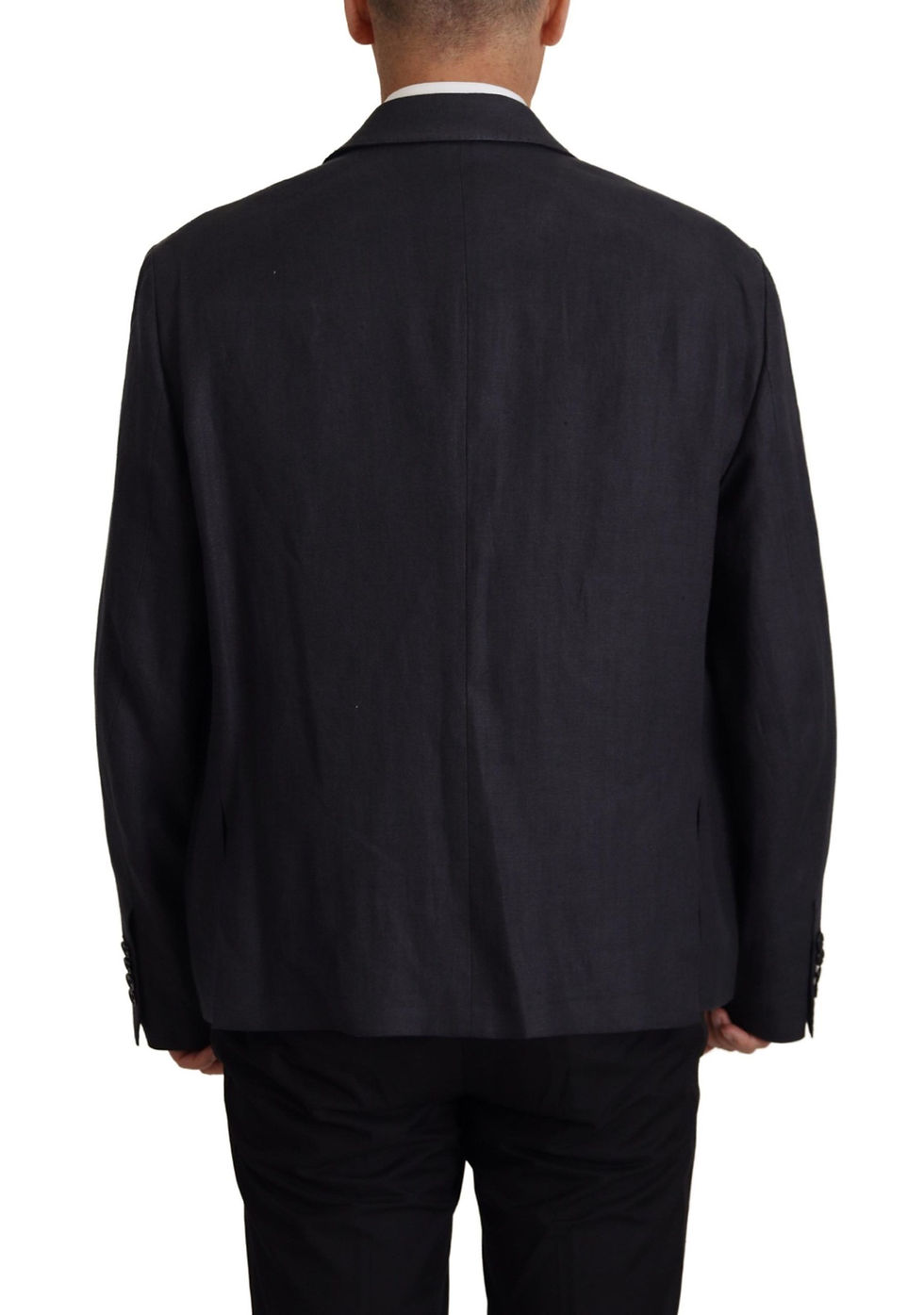 Thumbnail: Dolce & Gabbana Blue Linen Formal Mens Blazer Jacket