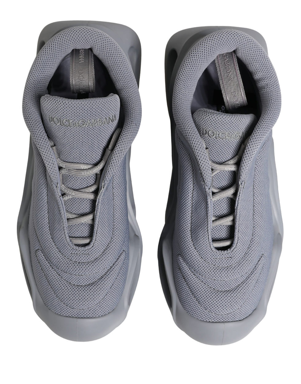 Thumbnail: Dolce & Gabbana Gray Slip On Wave Low Top Sneakers