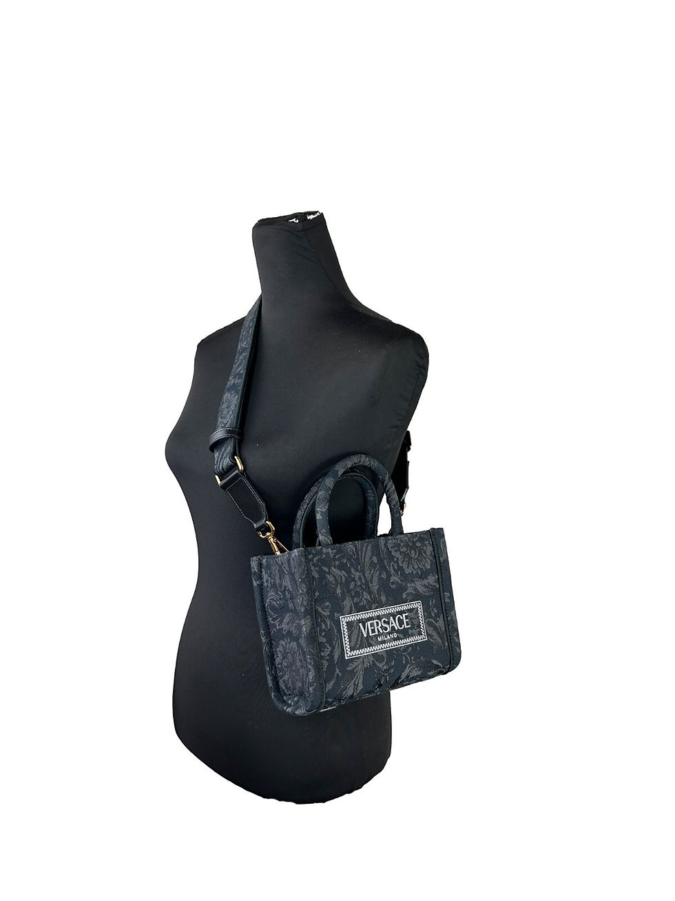 Thumbnail: Versace Women'S 'Extra Small Athena' Shopping Bag Black