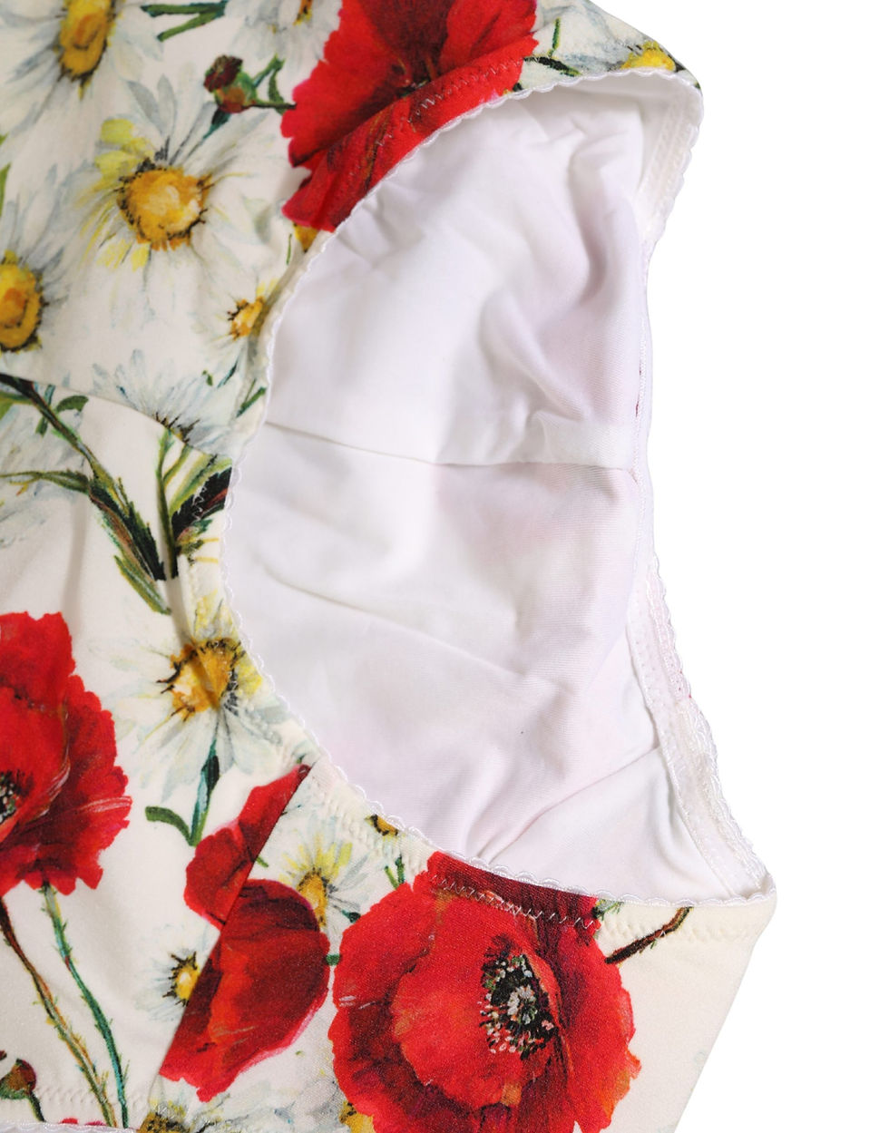 Thumbnail: Dolce & Gabbana White Nylon Floral High Waisted Girdle Underwear