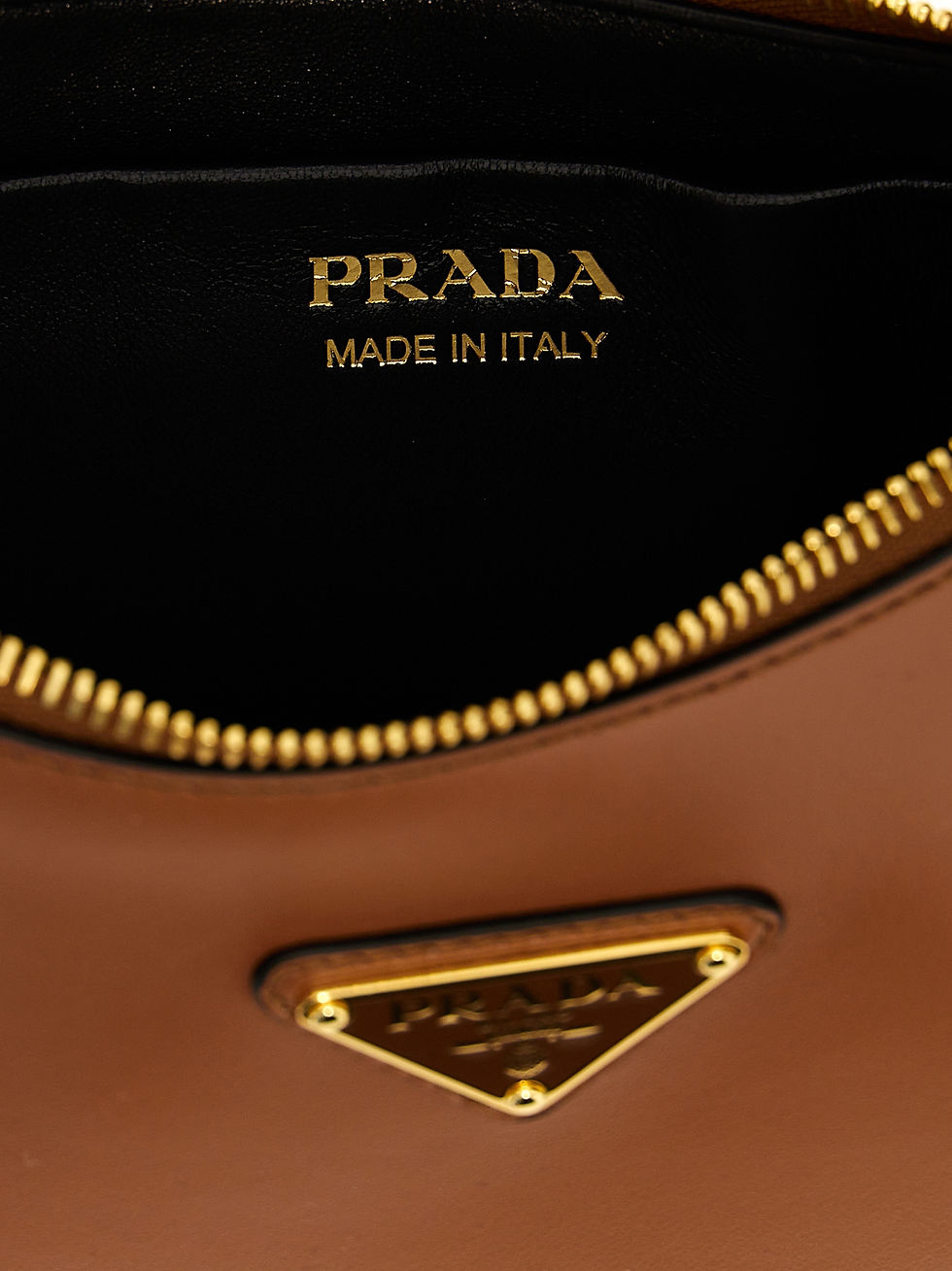 Thumbnail: Prada Brown Calfskin Shoulder Bag