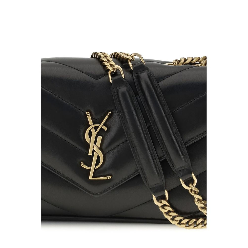 Thumbnail: Saint Laurent Black Lamb Ovis Aries Aries Shoulder Bag