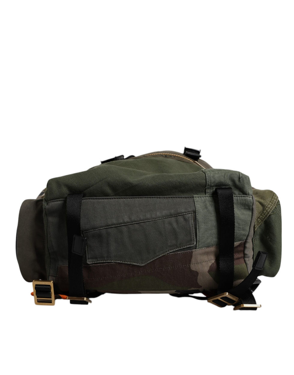 Thumbnail: Dolce & Gabbana Military Green Patchwork Travel Backpack Bag