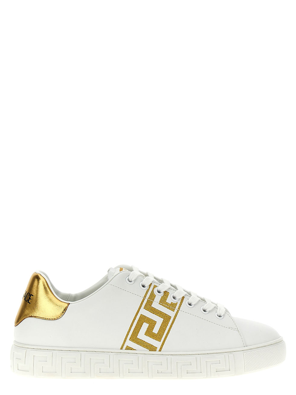 Thumbnail: Versace Gold Polyamide Low Top Sneakers