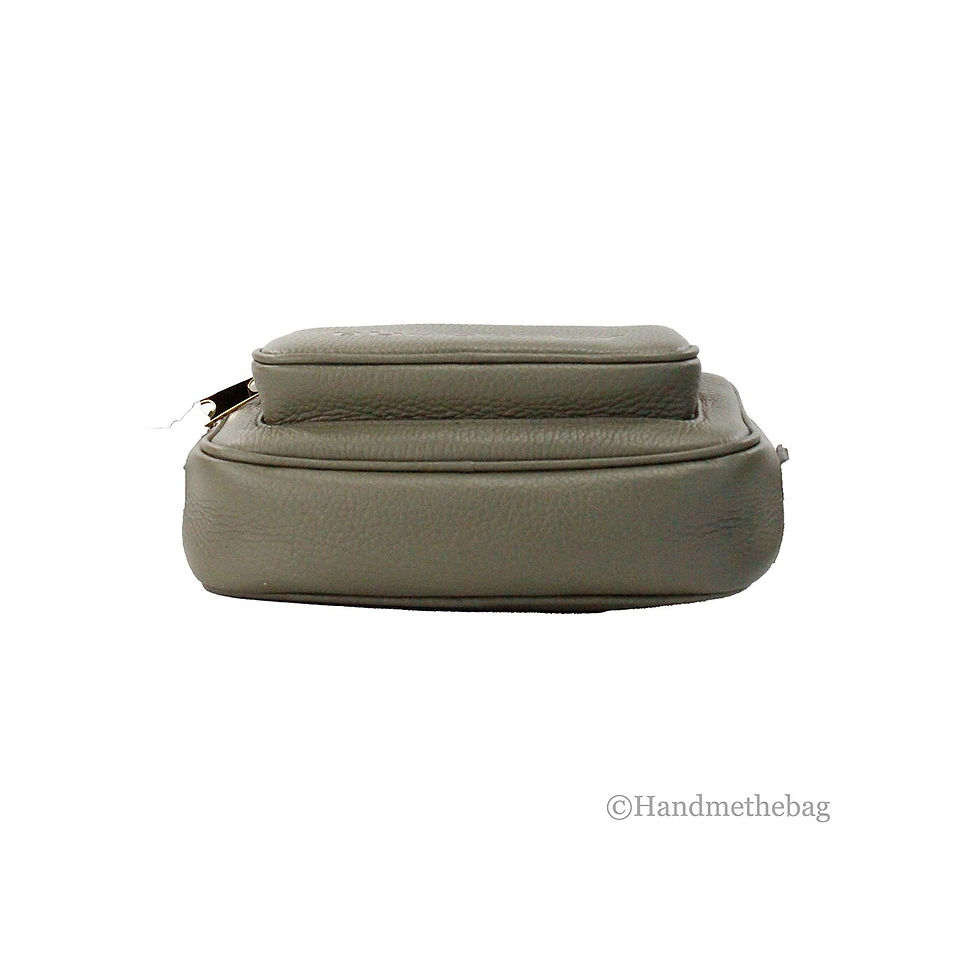 Thumbnail: Burberry Small Branded Dark Fern Green Grainy Leather Camera Crossbody Bag