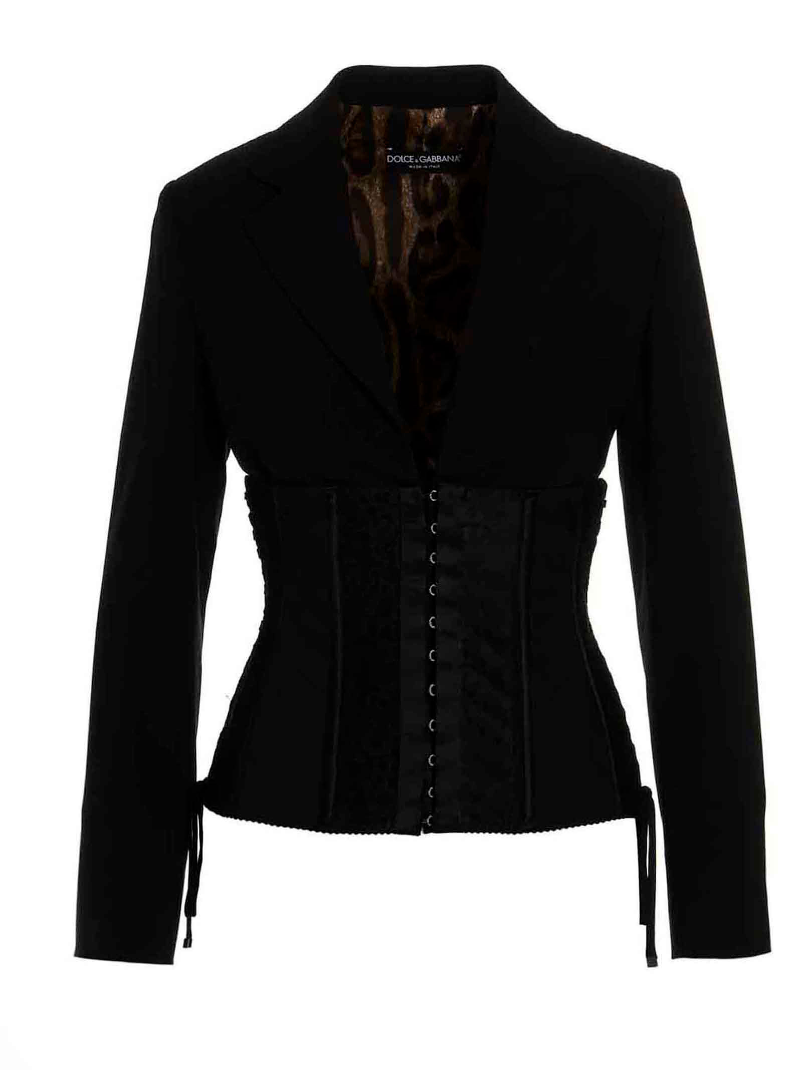 Dolce & Gabbana Black Virgin Wool Blazer