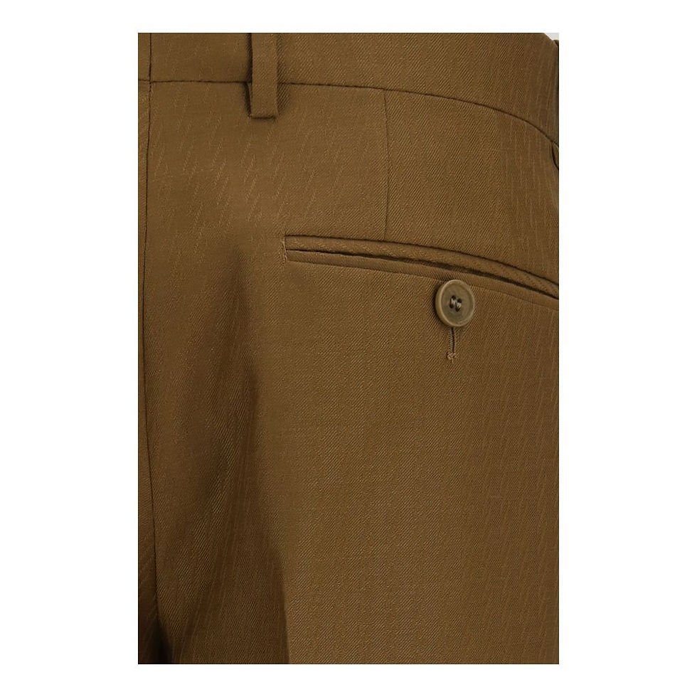 Thumbnail: Burberry Brown Wool Oves Aries Dress Pants