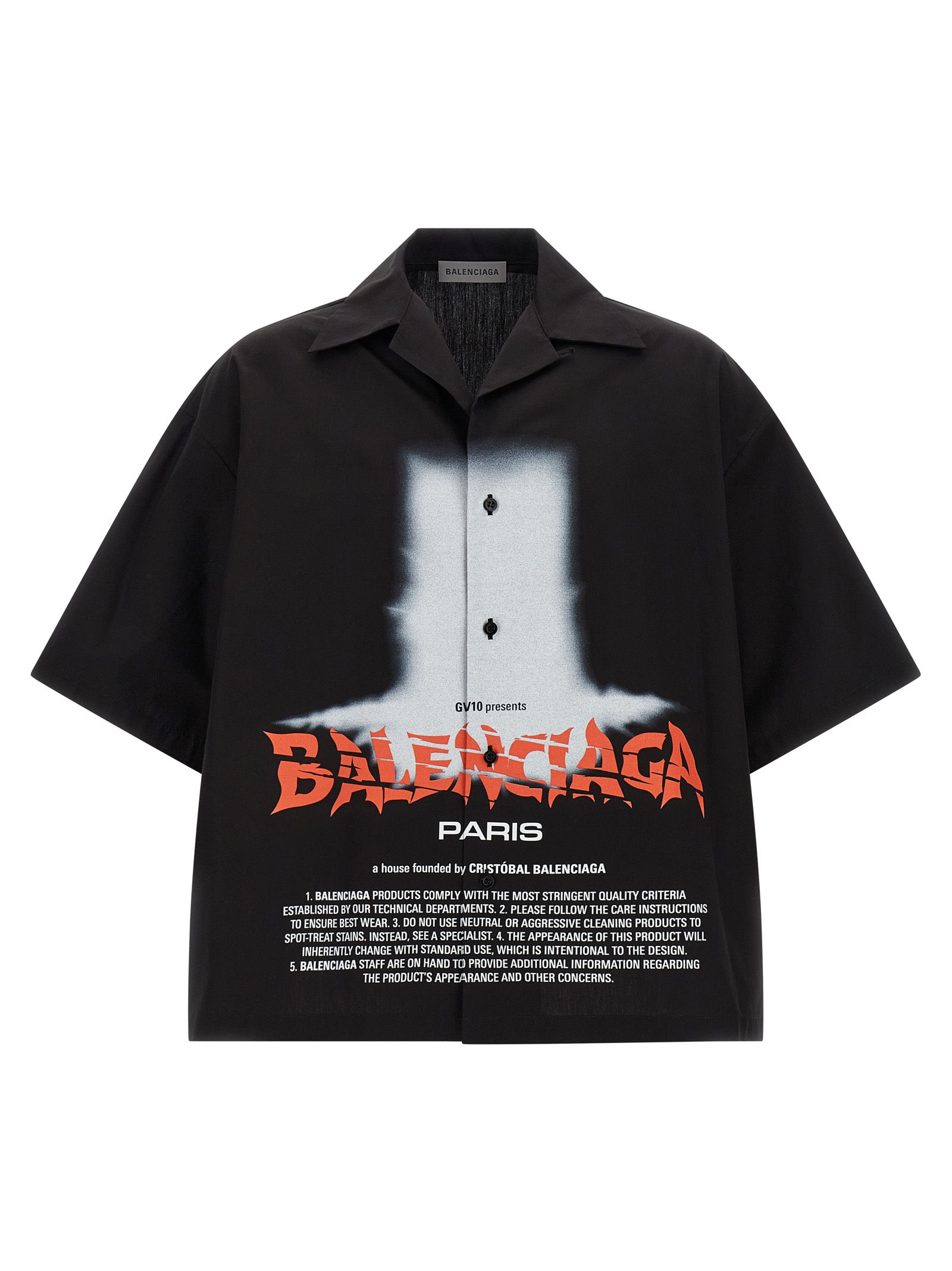 Balenciaga Black Cotton Blouse