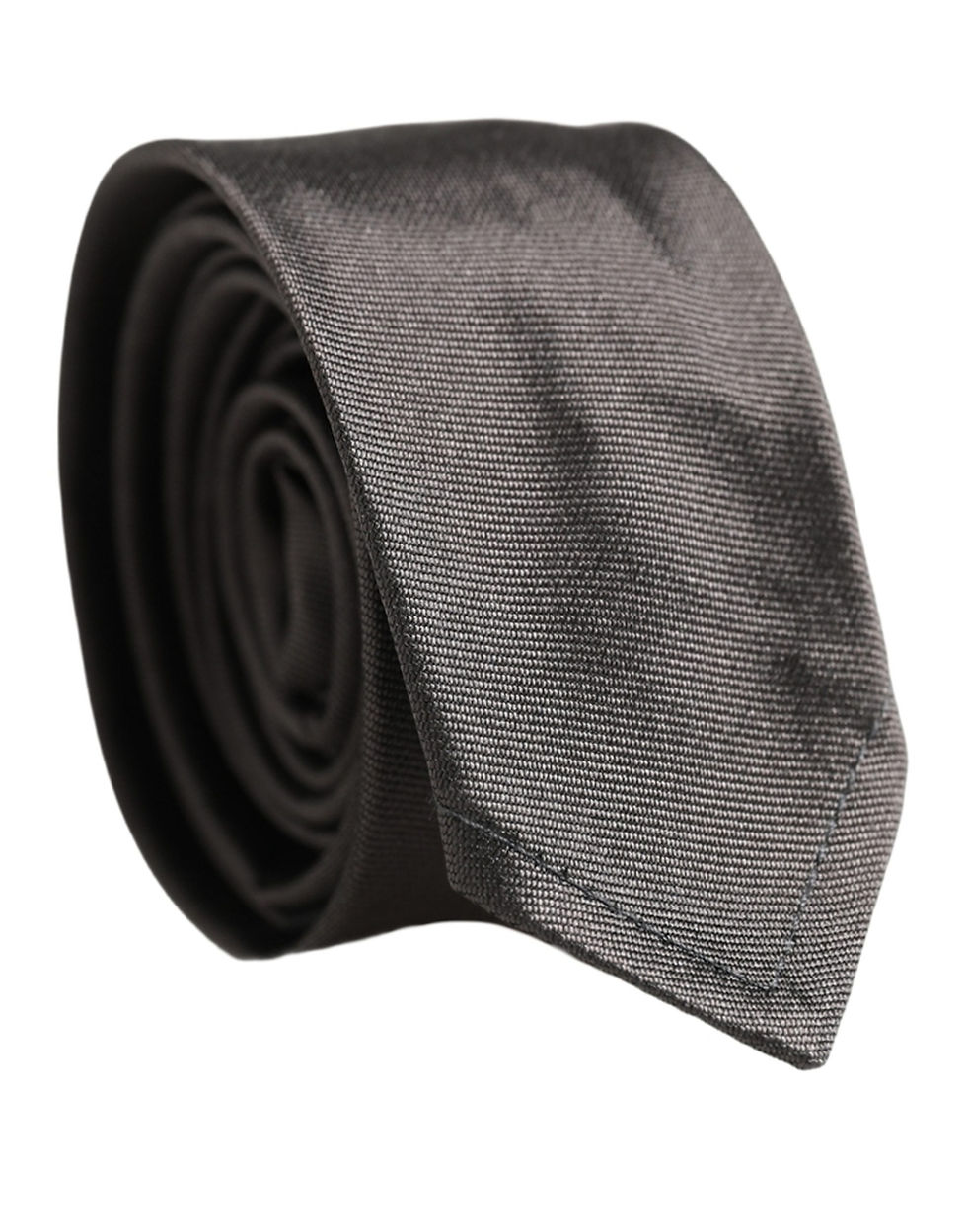 Thumbnail: Dolce & Gabbana Black Woven 100% Silk Adjustable Necktie Accessory Tie