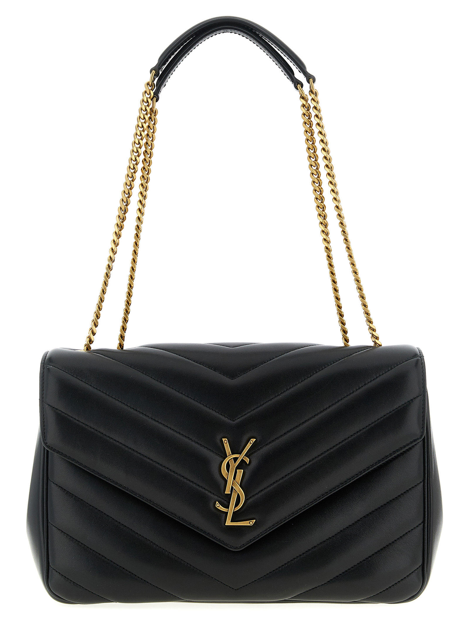 Saint Laurent Black Lamb Leather Shoulder Bag