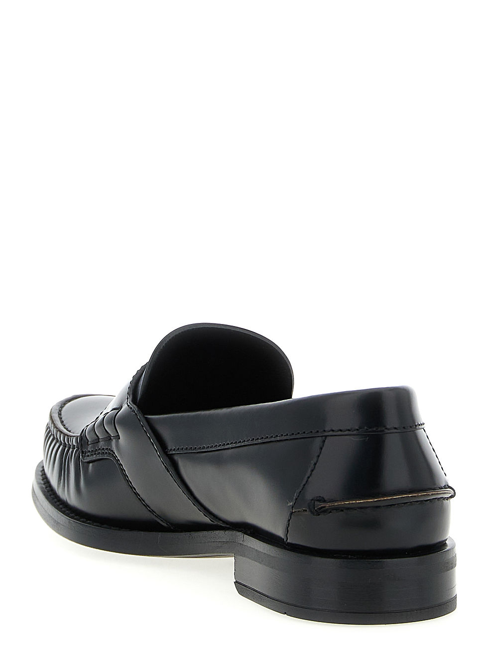 Thumbnail: Prada Black Calfskin Slip-On Loafers