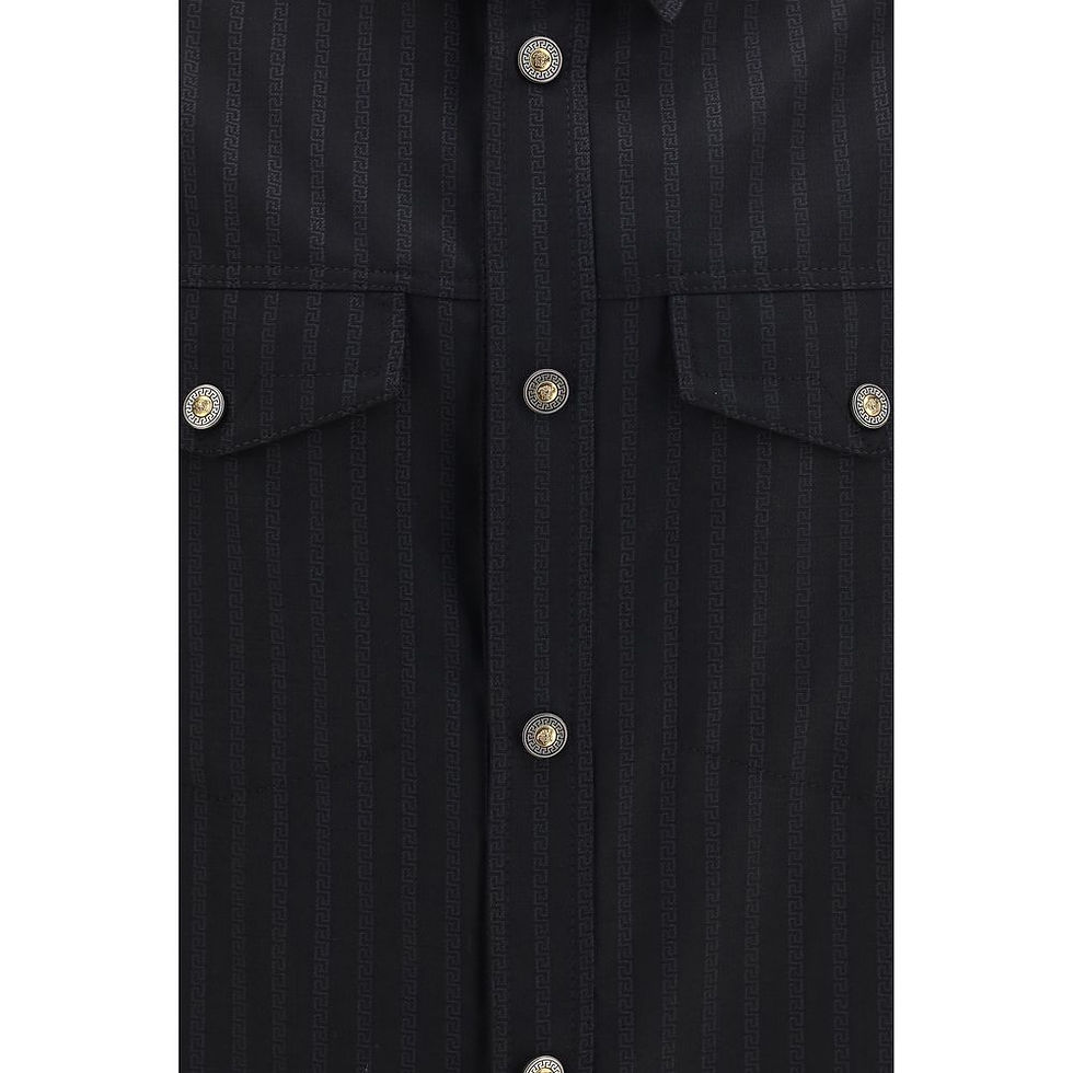 Thumbnail: Versace Black Wool Oves Aries Shirt