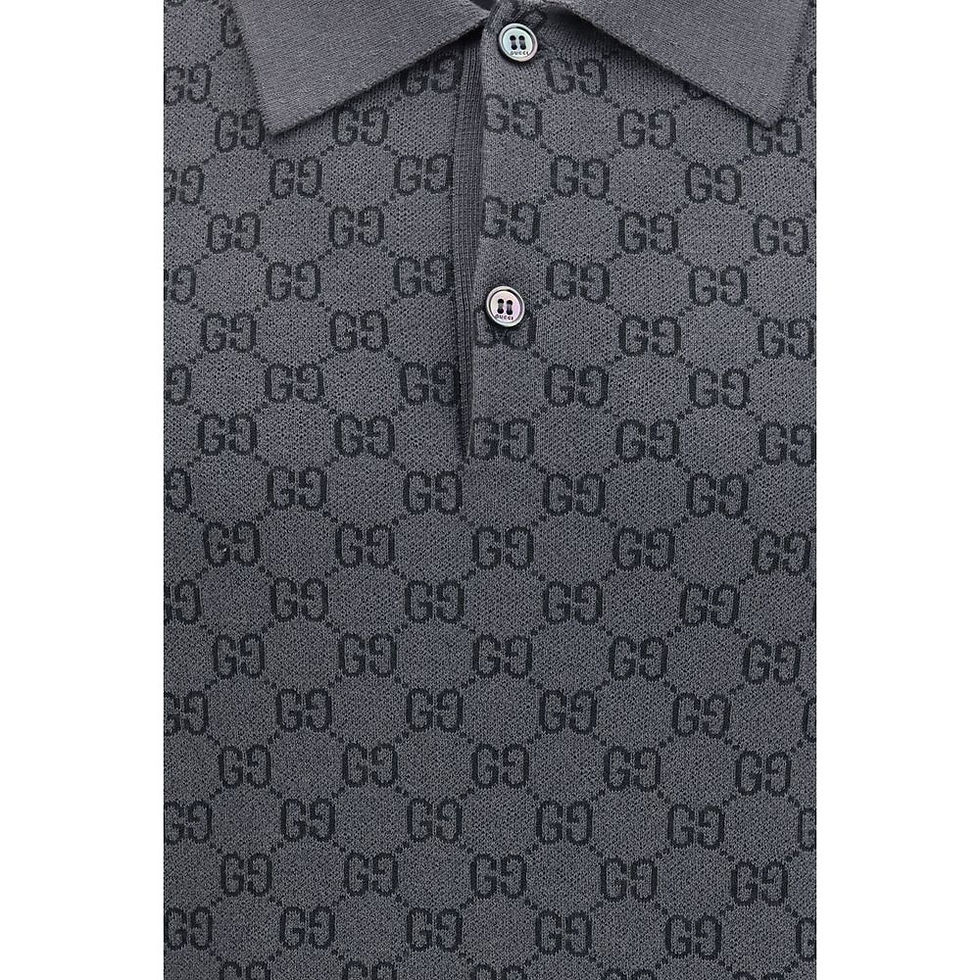 Thumbnail: Gucci Gray Lamb Ovis Aries Aries Polo Shirt