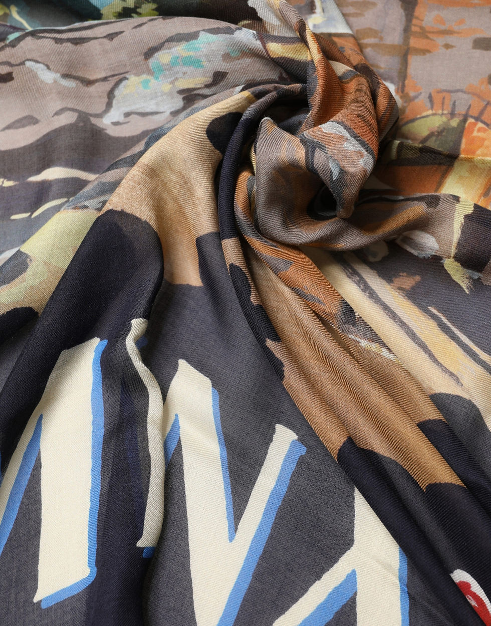 Thumbnail: Dolce & Gabbana Multicolor Taormina Modal Shawl 130cm x 130cm  Men Scarf