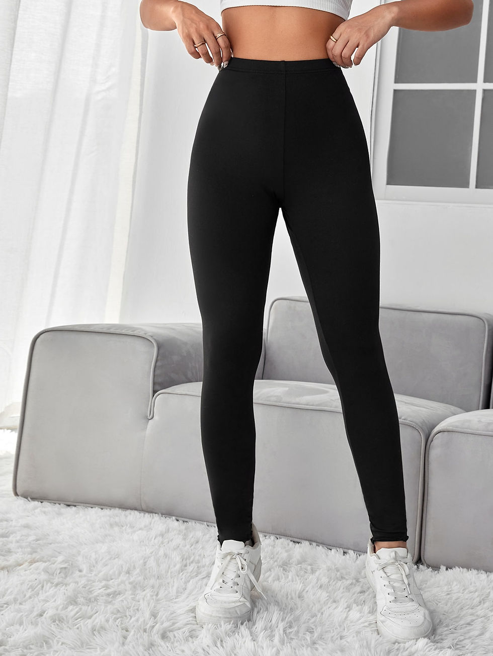 Thumbnail: Super High Waist Black Leggings