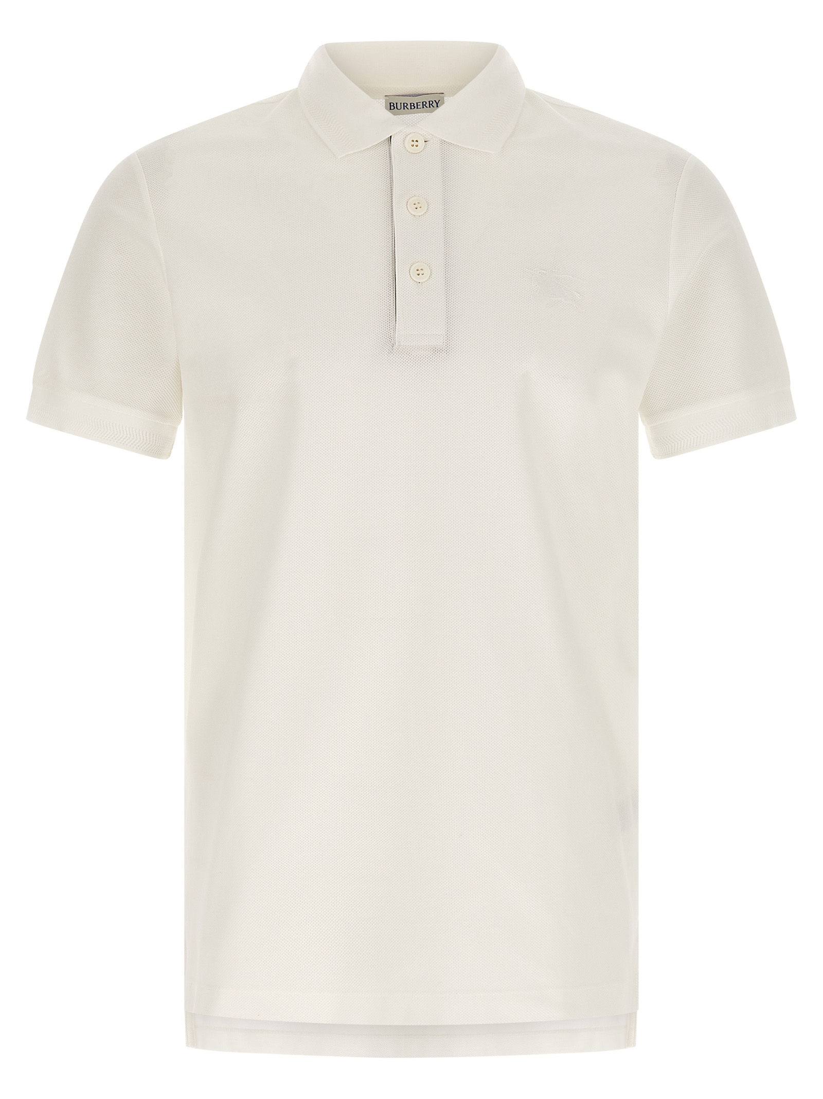 Burberry White Cotton Polo Shirt