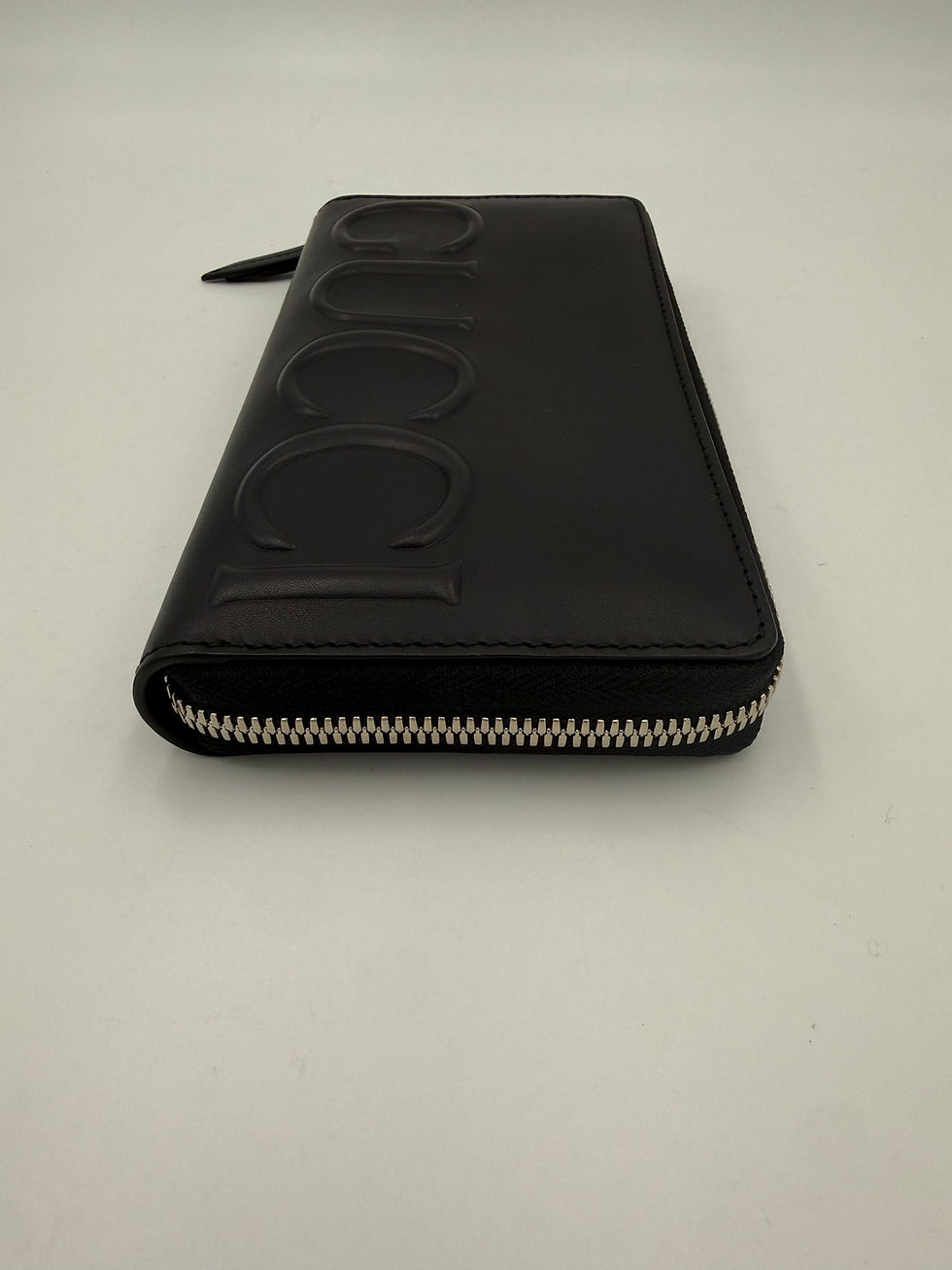 Thumbnail: Gucci GUCCI Zip Black Front Logo Embossed Wallet