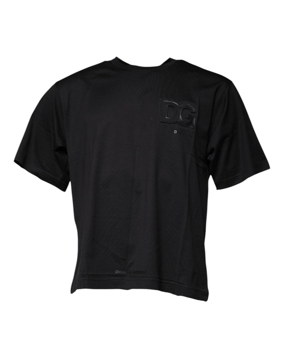 Thumbnail: Dolce & Gabbana Black DG Logo Print Cotton Crew Neck T-shirt