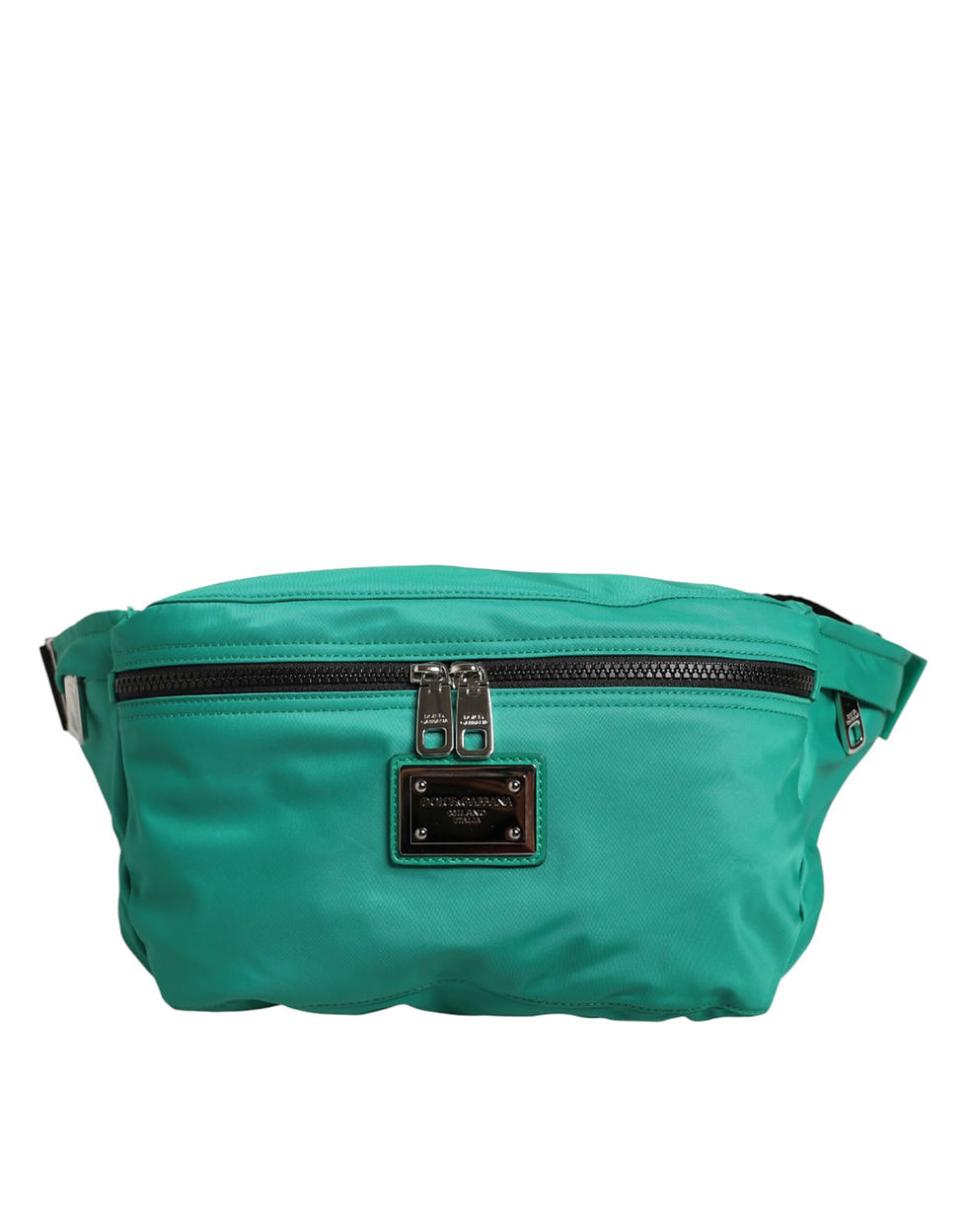 Thumbnail: Dolce & Gabbana Green Logo Plaque Nylon Waist Fanny Pack Men's Borse Bag