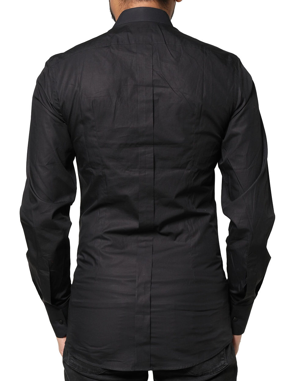 Thumbnail: Dolce & Gabbana Black GOLD Cross Embellished Men Dress Shirt